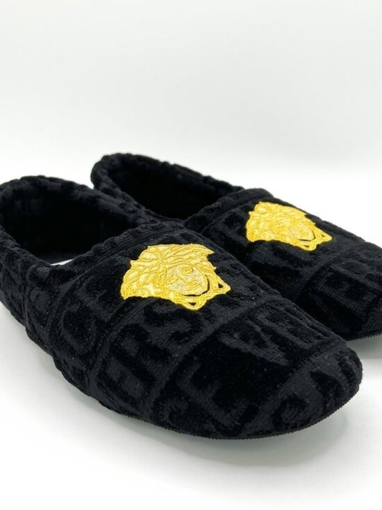 Versace Monogram Medusa Motif Slippers Unisex Men's 6 / Women's 7.5 - Picture 2 of 13